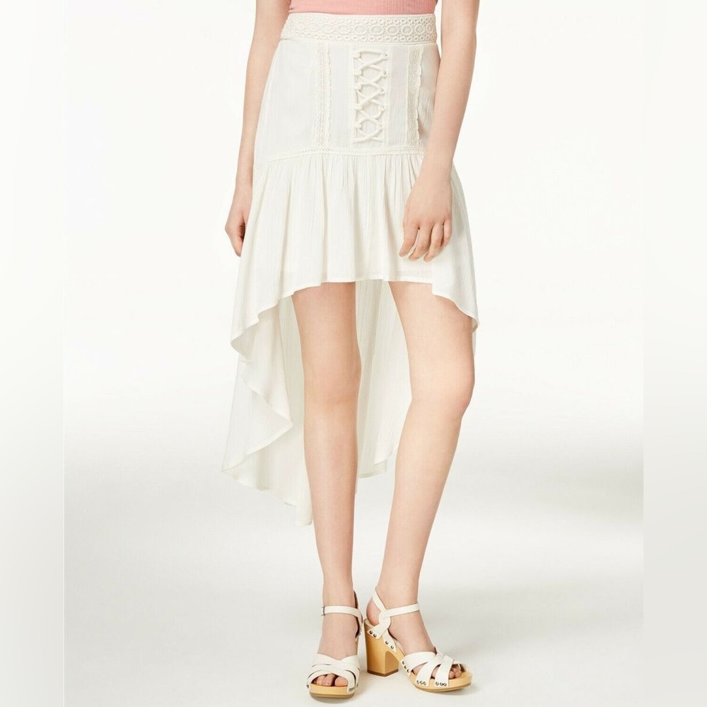 American Rag White Asymmetrical Maxi Skirt